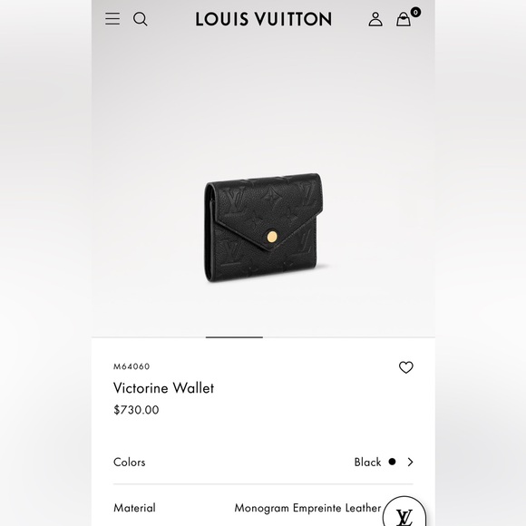 Authentic Louis Vuitton Victorine Monogram Wallet, Black - Picture 9 of 9